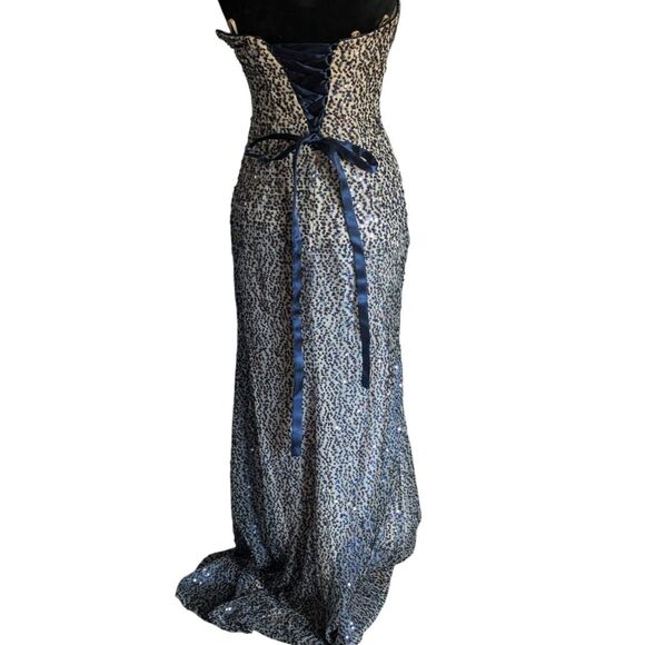 Showstopper! Vintage Sean Collection Sequin Slit Prom Gown - Size 4 - Picture 7 of 7